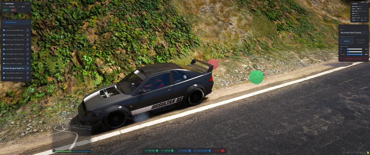 In-game sequence editor