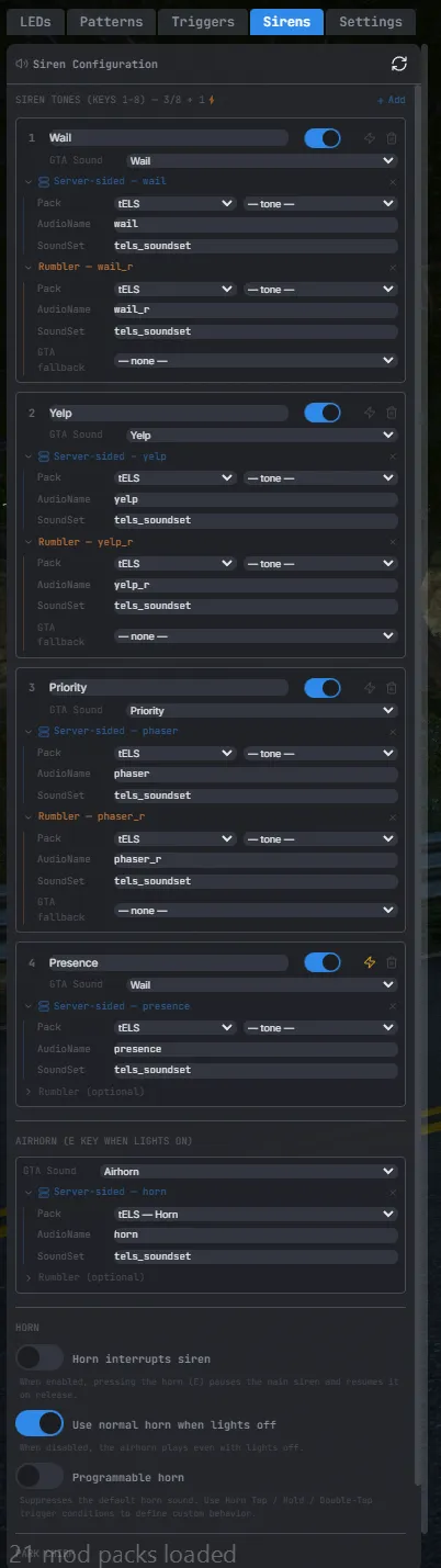 Siren Configuration