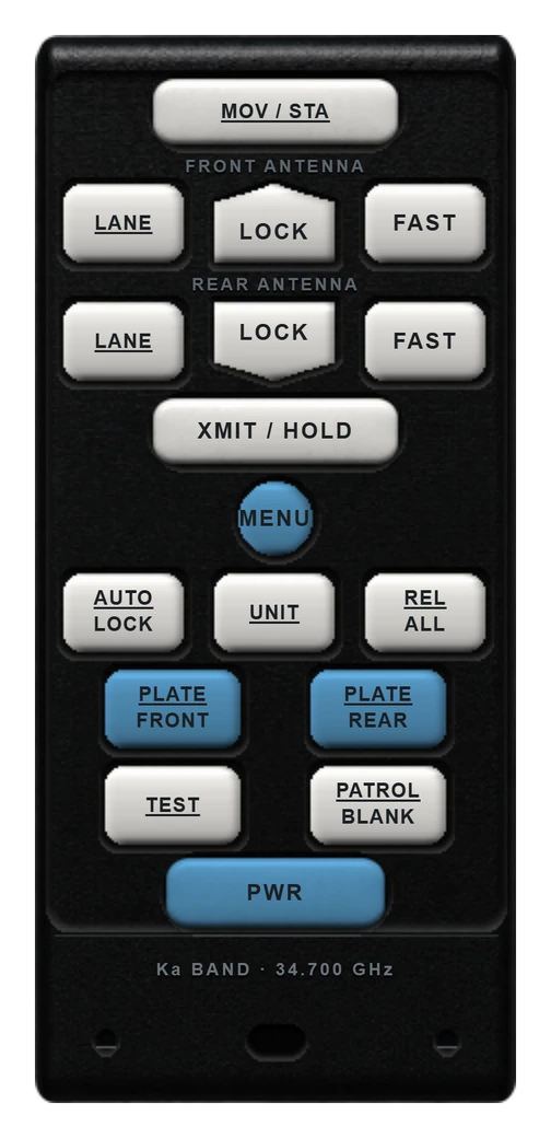 RCX-150 remote with the unit powered down
