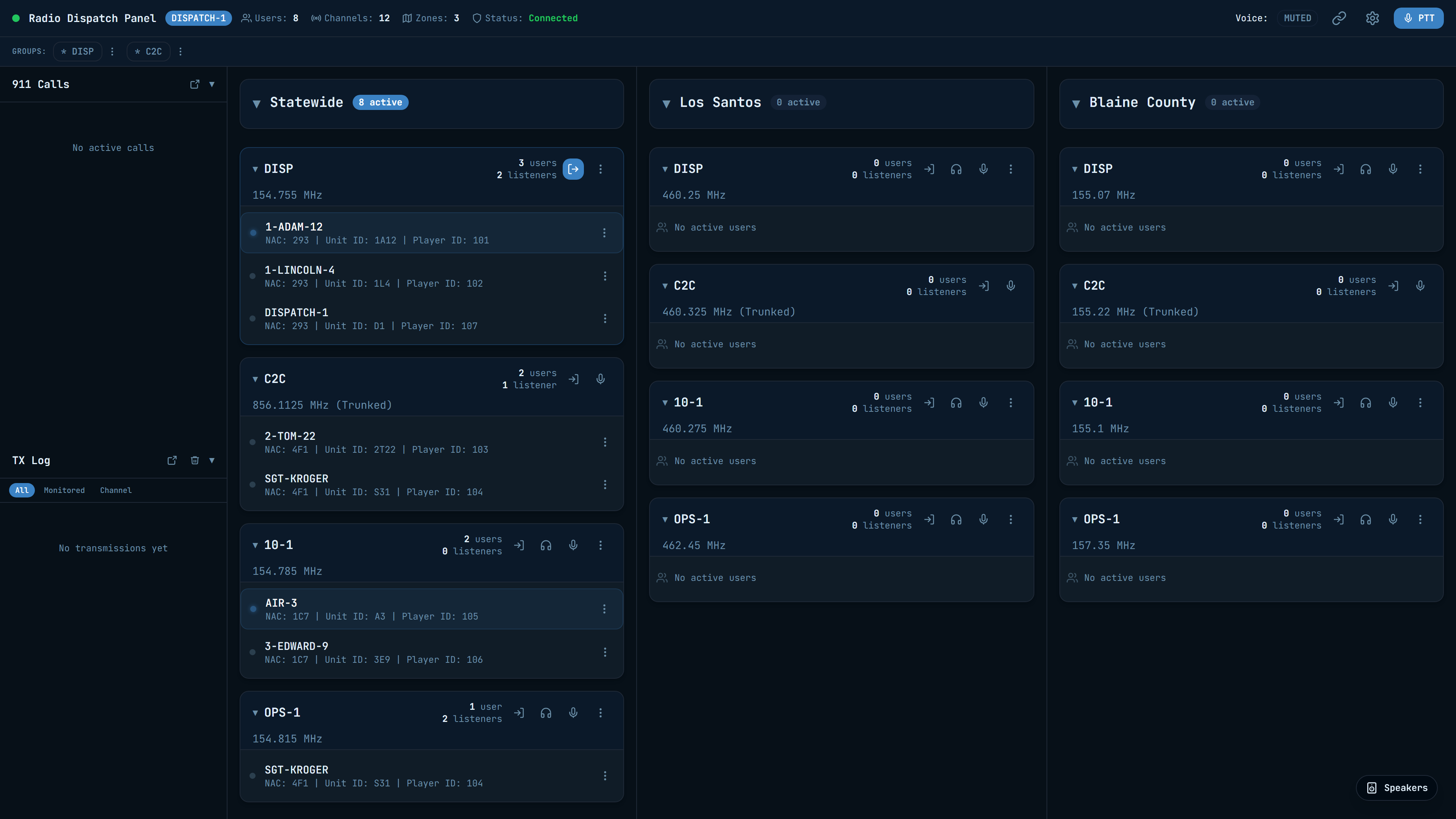 The Dark Blue theme