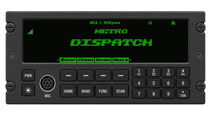 KVD-880 aviation head, green on black